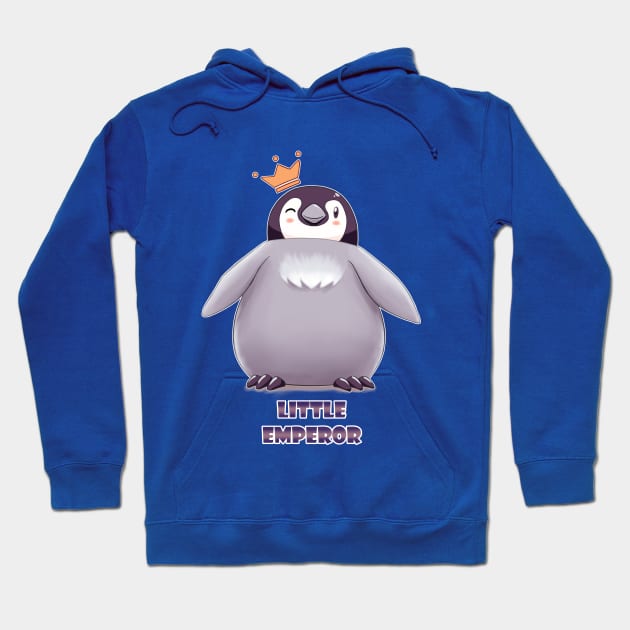 Emperor Penguin Chick 2 (Words) Hoodie by EdgeKagami